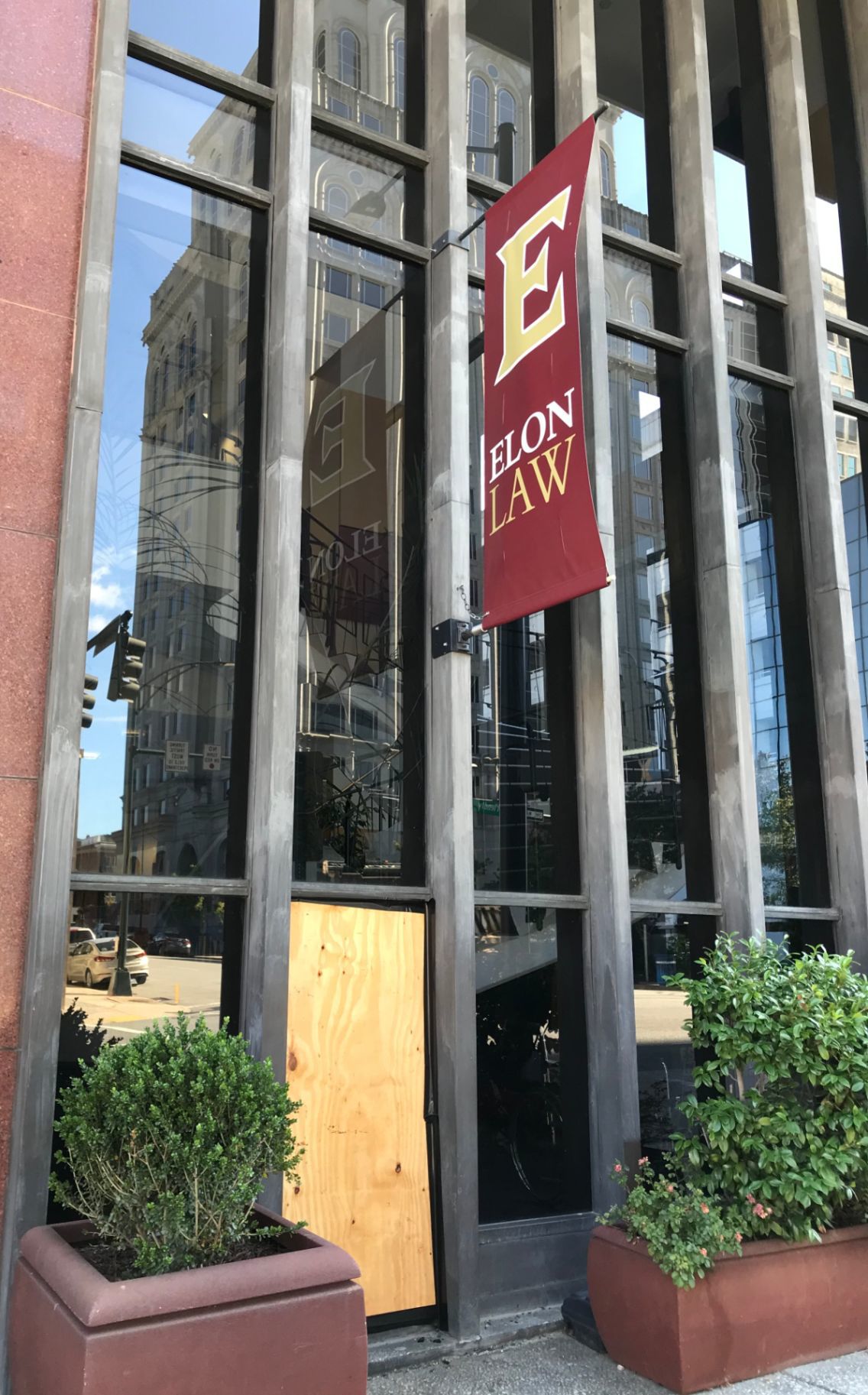 Downtown Greensboro damage - Elon Law